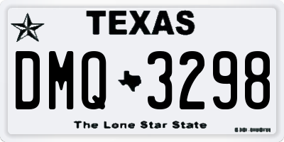 TX license plate DMQ3298