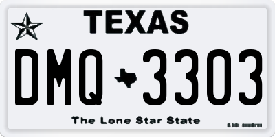 TX license plate DMQ3303