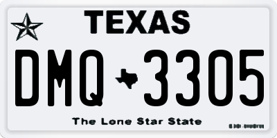 TX license plate DMQ3305