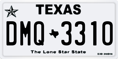 TX license plate DMQ3310