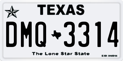 TX license plate DMQ3314