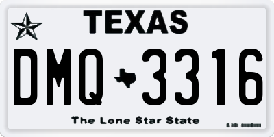 TX license plate DMQ3316