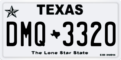 TX license plate DMQ3320