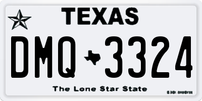 TX license plate DMQ3324