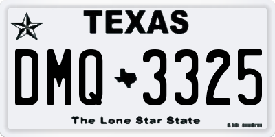 TX license plate DMQ3325