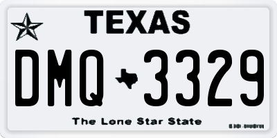 TX license plate DMQ3329
