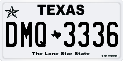 TX license plate DMQ3336