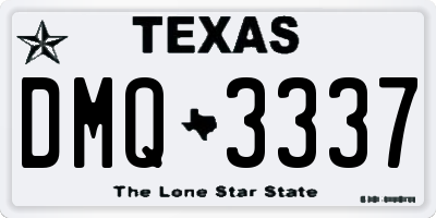 TX license plate DMQ3337