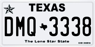TX license plate DMQ3338