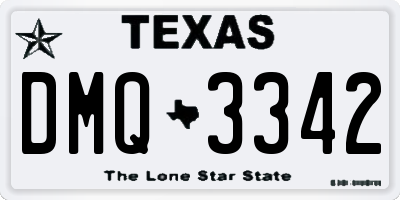 TX license plate DMQ3342