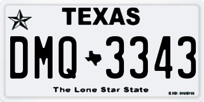 TX license plate DMQ3343