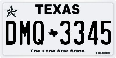 TX license plate DMQ3345