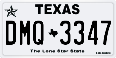 TX license plate DMQ3347