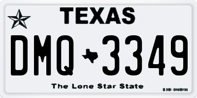 TX license plate DMQ3349