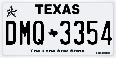 TX license plate DMQ3354
