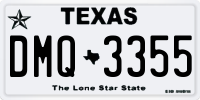 TX license plate DMQ3355