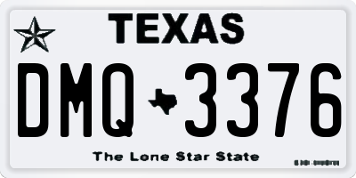 TX license plate DMQ3376