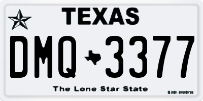 TX license plate DMQ3377