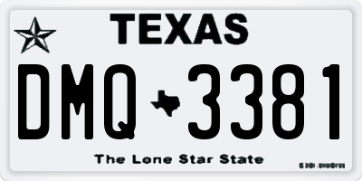 TX license plate DMQ3381