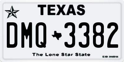 TX license plate DMQ3382