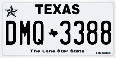 TX license plate DMQ3388