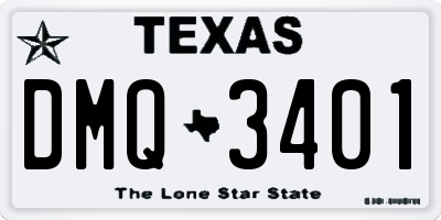 TX license plate DMQ3401