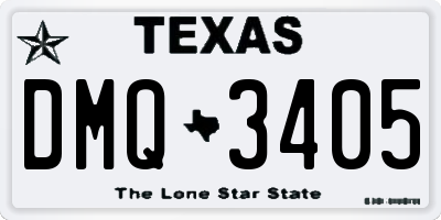 TX license plate DMQ3405