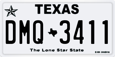 TX license plate DMQ3411