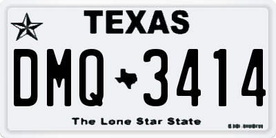 TX license plate DMQ3414