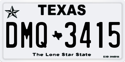 TX license plate DMQ3415
