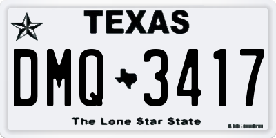 TX license plate DMQ3417