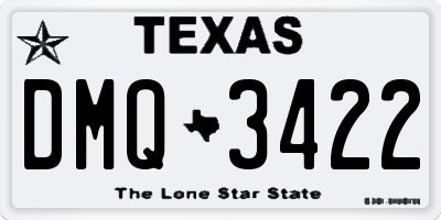 TX license plate DMQ3422