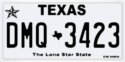 TX license plate DMQ3423