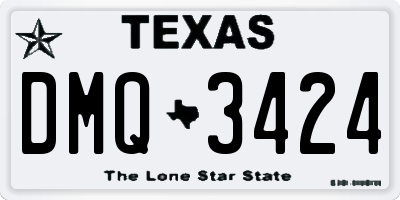 TX license plate DMQ3424