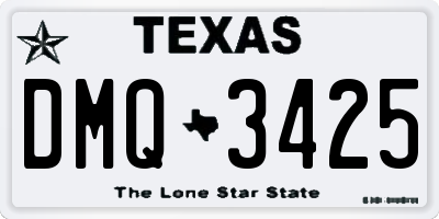 TX license plate DMQ3425