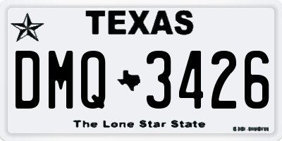 TX license plate DMQ3426