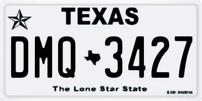 TX license plate DMQ3427