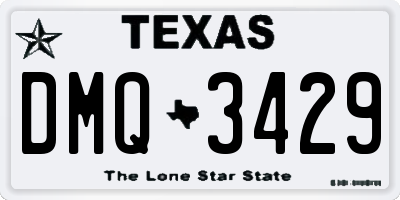 TX license plate DMQ3429