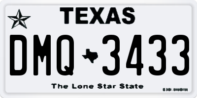 TX license plate DMQ3433