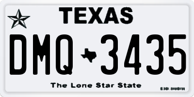 TX license plate DMQ3435