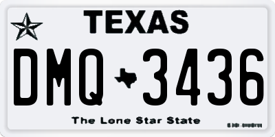 TX license plate DMQ3436