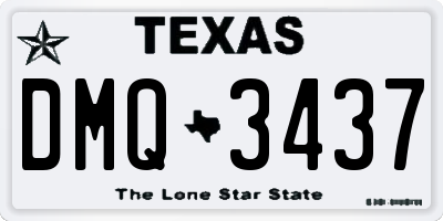 TX license plate DMQ3437