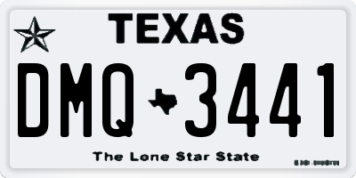 TX license plate DMQ3441