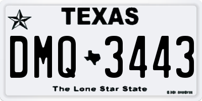 TX license plate DMQ3443