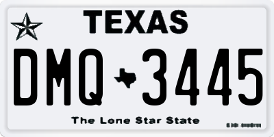 TX license plate DMQ3445