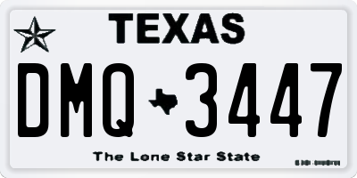 TX license plate DMQ3447
