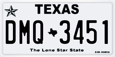 TX license plate DMQ3451