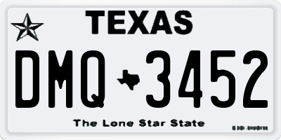 TX license plate DMQ3452
