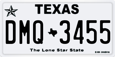 TX license plate DMQ3455