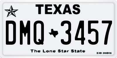 TX license plate DMQ3457